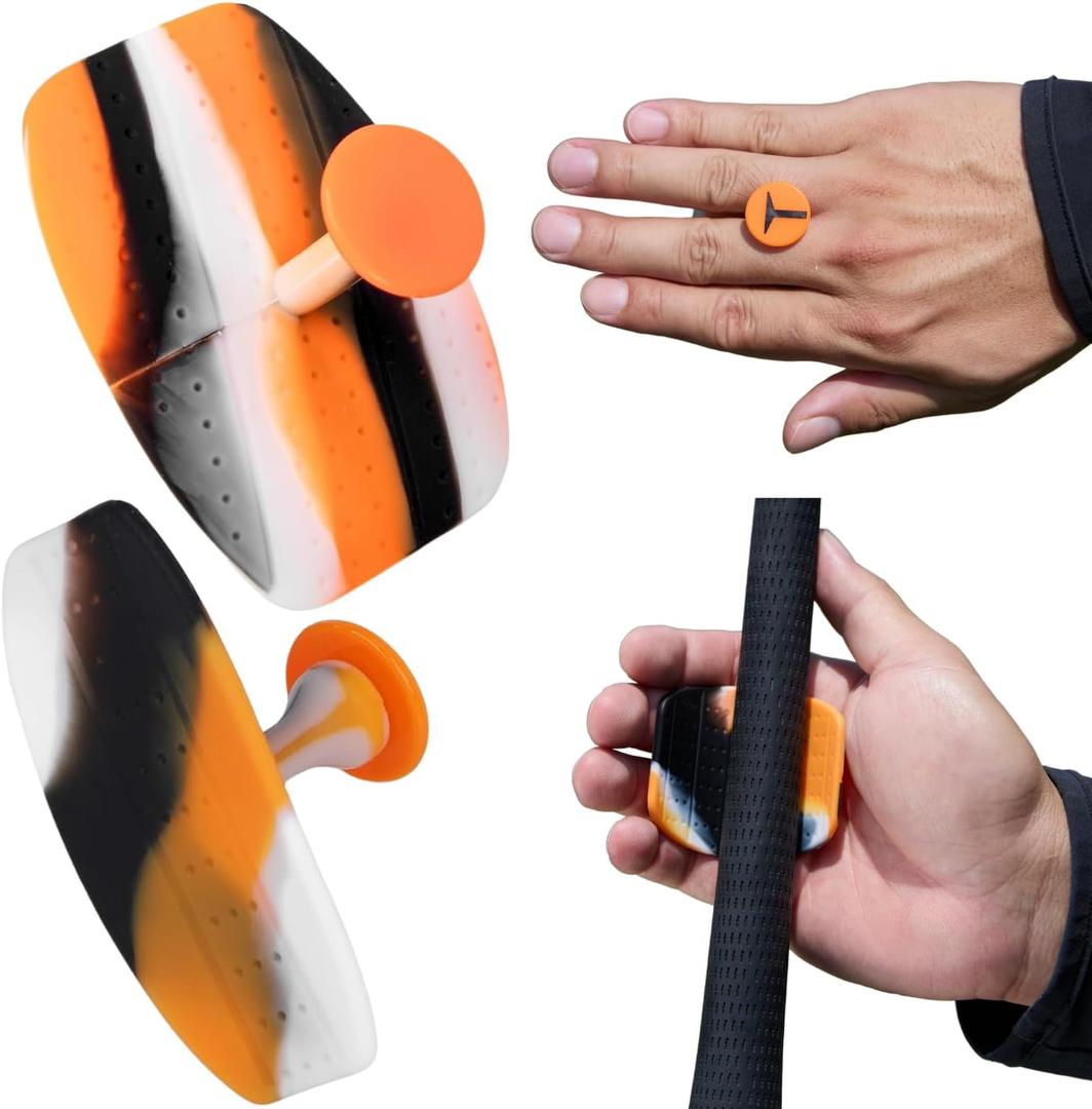 Pro Golf Grip Trainer - 3 Rotation Control Golf Swing Training Aid | PGA-Validated Golf Training Aid for Posture Correction | Ergonomic Swing Grip Pad with Pressure Sensors (Orange)