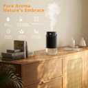 Waterless Essential Oil Diffuser - Rechargeable Black Aluminum Alloy 100ml Scent Machine with 4 Timers, 3 Mist Levels & Vehicle Mode for Home, Car, Office, Studio