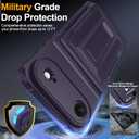 for iPhone Air Case Wallet with Card Holder (4-5Cards) +1 Privacy Screen Protector,[RFID Blocking][Kickstand][Military Drop Protection] Full Camera Protection Wallet Case for iPhone 17 Air