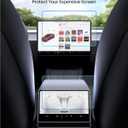 REEVAA 2025 Tesla Model X/S Screen Protector [No Glare & Fingerprint], 9H Tempered Glass Fit for Model X/S 2021-2025, Front/Rear Screen with Alignment Kit Accessories, Matte