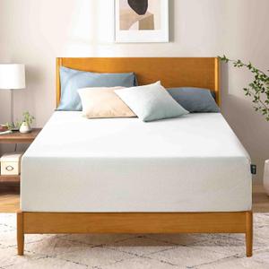 Zinus 14 Inch King Green Tea Memory Foam Mattress, Fiberglass Free, Medium Firm Feel, Zoned Pressure Relief, Certified Safe Foams & Fabric, Mattress in A Box (White)