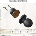 HOSOM 2 Pack Dummy Door Knob Matte Black Dummy Door Knob Single Side Closet Door Knob Set Keyless, Exterior/Interior Door Handle, Individual Non-Turning