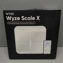 Wyze Smart Scale X - Digital Bathroom Scale for Body Weight, BMI, Body Fat, Muscle Mass, Heart Rate Monitor | ITO Glass & LED Backlight | Batteries Included, 400 lbs (White)