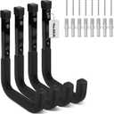 SEDY Heavy Duty Garage Storage Hook: 4-Piece 6" Wall Mount J Utility Hooks Holds 88 LB, Large Metal Garage Storage Ladders Hook, Utility Hooks for Bikes, Garden Tools