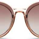 Livho Polarized Sunglasses, Retro & Oversized Shades for Women with Round Lenses