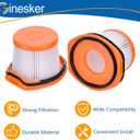 4 Pack Replacement Vacuum Filter for Shark Wandvac System WS620 WS630 WS632 WS642 WS632BLBRN WS632GDBRN WS632GNBRN WS632PKBRN WS632RGBRN, Replace to Part # XFFWV360
