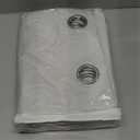 MIULEE Linen Textured Curtains Solid 100% Blackout for Bedroom Thermal Insulated Cream White Grommet Room Darkening Curtains & Drapes Luxury Decor for Living Room Nursery 52 x 72 Inch (2 Panels)