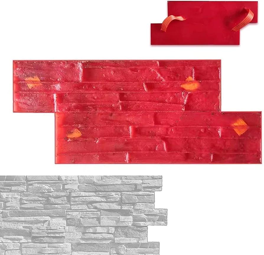 Realistic Stone Texture Stromatolite Concrete Molds Concrete Texture Mat Concrete Seamless Stamp Mat Polyurethane Stone Wall Texture Skin Concrete Stamp Mat Outdoor Landscaping Stone Forms