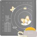 Ourokhome Silicone Baking Mat Sheet and Pastry Dough Cutter, 0.5 Inch Thick 28" X 20" BPA free Silicone Rolling Mat, Non-Stick and Anti-Slip, Dishwasher Safe (Gray)