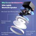 BSEED Bathroom Exhaust Fan with Bluetooth Speaker & Light, 230 CFM 1.5 Sone Bathroom Vet Fan, 7-Color RGB & 3CCT Adjustable Light & Nightlight, Music Sync, Easy Install, Remote Control, Round, White, 9.84" ×9.84"