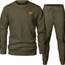 JMIERR Men's 2 Piece Outfits Knit Jacquard Pullover Sweatshirt Tracksuit & Joggers Sweatpants Sweatsuit Sets with Pockets (Medium)