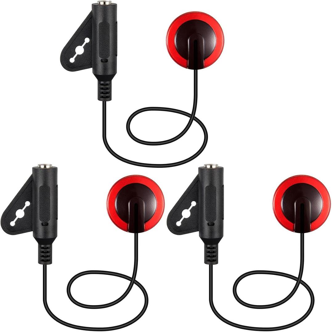 Piezo Contact Microphone Pickups for Guitar, Violin, Viola, Cello, Banjo, Ukulele, Mandolin and More (3 Pack)