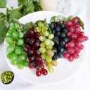 Supla 10 Pack Assorted Artificial Grapes Frosted Grape Clusters Decorative Grapes Bunches Rubber Grape Bundles in Black Purple Red Green for Vintage Wedding Favor Fruit Wine Dcor Faux Fruit Props
