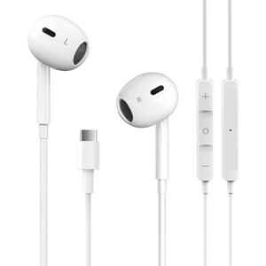 USB C Headphones for iPhone 16/15 Pro Max Plus Type C Earbuds Wired Earphones with Mic & Remote Control Noise Cancelling for iPhone 16/15 pro, iPad Pro, Galaxy S23/S22/S21/S20/Ultra Note 10/20