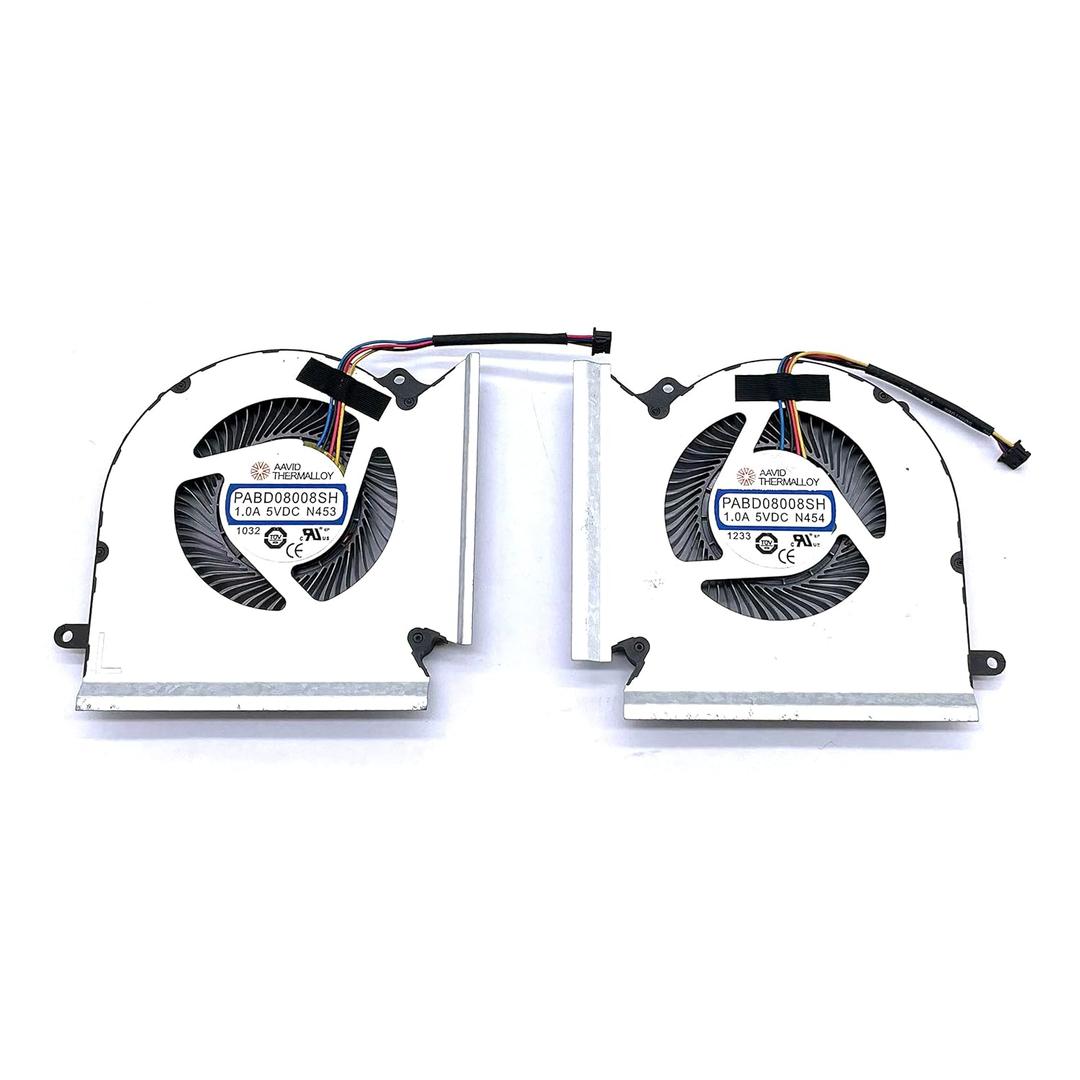BestParts Genuine CPU+GPU Cooling Fan Replacement for MSI GE66 10UH 10UG 10UE 11UH 11UG 11UE 12UHS 12UGS, GP66 10UH 10UG 11UH 11UG 12UGS 12UHSO (RTX 30 Series) MS-1544 MS-1545 PABD08008SH N453 N454
