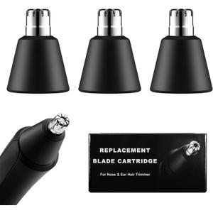 3 Pack Replacement Blade for Manscaped The Weed Whacker Nose Hair Trimmer Blades, Hygienic Twist-On Replacement Blades Compatible with Manscaped The Weed Whacker 2.0 & 1.0 Replaceable Blade, Black