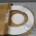 Mayfair Bennett Toilet Seat with Chrome Hinges, Slow Close Wood Seat, Secure Metal Hinges, Easy Install, Made in USA, Round, White