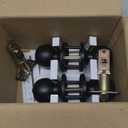 BESTTEN 4 Pack Door Knob with Lock and Key, Keyed Different Entry Door Knob, for Entrance and Front Door, Matte Black