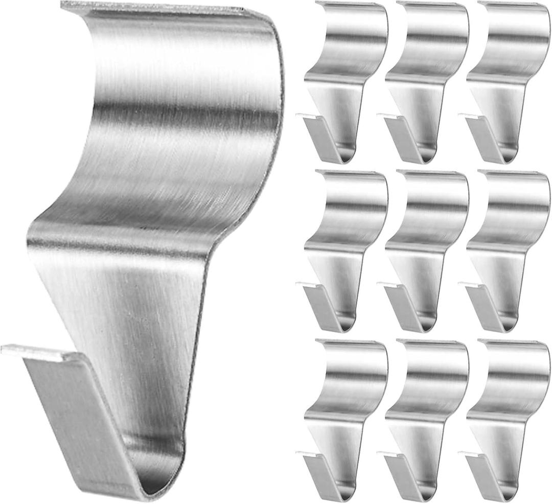 10pcs Stainless Steel No Hole Needed Siding Clips to Hang Things, Heavy Duty Command Hooks for Outdoor, Vinyl Siding Hanger for Lights, Garlands, Signs 10pcs Stainless Steel No Hole Needed Siding Clips to Hang Things, Heavy Duty Command Hooks for Outdoor, Vinyl Siding Hanger for Lights, Garlands, Signs