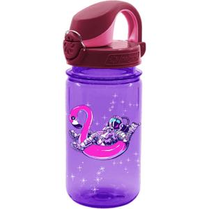 Nalgene Sustain Tritan BPA-Free Kids On The Fly Water Bottle Made with Material Derived from 50% Plastic Waste, Leak Proof, Durable, BPA Free, Carabiner Friendly, Reusable, 12 oz
