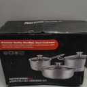 Aufranc Stainless Steel pots and pans set, 6 Piece Nonstick Kitchen Induction Cookware Set,Works with Induction/Electric and Gas Cooktops, Nonstick, Dishwasher