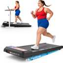 Walking Pad with QuietClimb 8% Incline, 2.5HP Quiet Under Desk Treadmill, Portable Mini Treadmill for Home Office, 265 lbs, LED Display & Remote