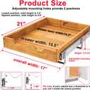 DINDON 1 Tier Pull Out Cabinet Organizer (17"W x 21"D) Single Tier Heavy Duty Slide Out Wood Drawer Under Cabinet Shelf Organization Storage