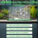 Aquarium Air Bubble Bar, 6.3 Inch Double Row Fine Micro Air Bubble Curtain Wall, Self-Sinking Design High Dissolved Oxygen Diffuser Fish Tank Bubbler for Freshwater Saltwater Hydroponics