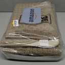 COSY HOMEER 32X20 Inch Anti Fatigue Kitchen Rug Mats are Made of 100% Polypropylene Half Round Rug Cushion Specialized in Anti Slippery and Machine Washable,Beige(3 pcs)