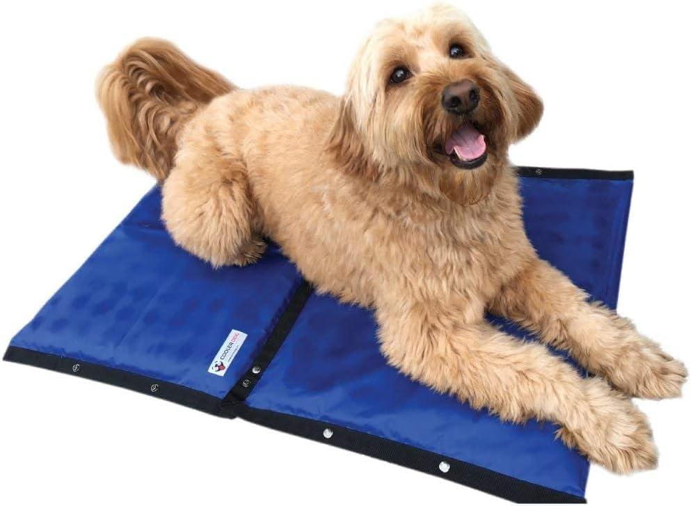 CoolerDog Hydro Cooling Mat 2 Pack for Dogs Dog Cooling Mat & Cooling Pad for Hot Weather Triple Layer Cooling with Ice Sheet & Water Cushion (23" x 18" Each)