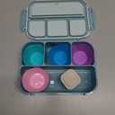 Bento Box Adult Lunch Box, 100% Leak-Proof Bento Lunch Box for Adults with 3 Compartments, Food-Grade PP Adult Bento Box, Microwave & Dishwasher Safe Blackish Green