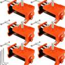6 Pack Cabinet Clamps for Woodworking and Cabinet Installation, Heavy Duty Face Frame Clamps with Alignment Plate, Perfect for Drawer Fronts, Panels, and Cabinet Hardware Jig Installation(Orange)