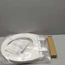 Toilet seat Round with Slow Close Hinges, Four Bumpers, Two Sets of Parts, White Toilet seat Round, Slow Close, Never Loosen and Easily Remove, Plastic, White