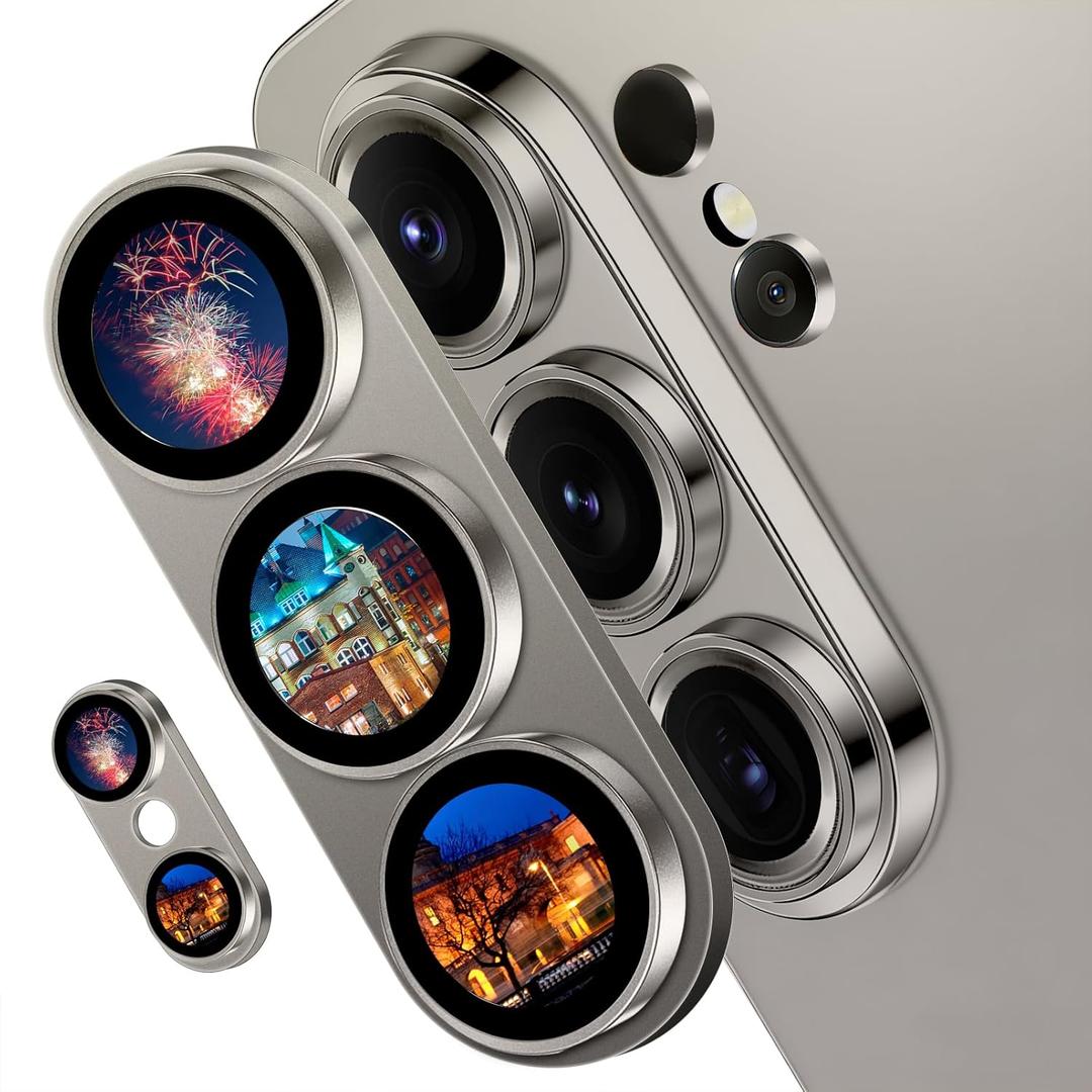 4 x TZGZT Camera Lens Protector for Samsung Galaxy S26 Ultra, One-piece Metal Manufacturing, Unbreakable Shatterproof, Screen Protector Tempered Glass Cover Accessories, Case Friendly-Gray