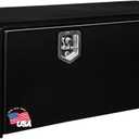 Buyers Products 1702310 Black Steel Underbody Truck Box with T-Handle Latch, 18 x 18 x 48 Inch, Contractor Toolbox With Durable Lock, Job Tool Chest For Storage And Organization