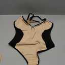 SHAPELLX Shapewear Bodysuit for Women Thong Backless Body Shaper Tummy Control U Plunge Strapless Top Corset Bodysuit (Small, A2-beige)