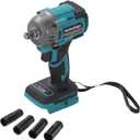 1/2 Inch Cordless Impact Wrench Compatible with Makita 18V Battery-550N.m(406Ft-lbs) Brushless High Torque Impact,3200RPM Driver for Car Tires Truck