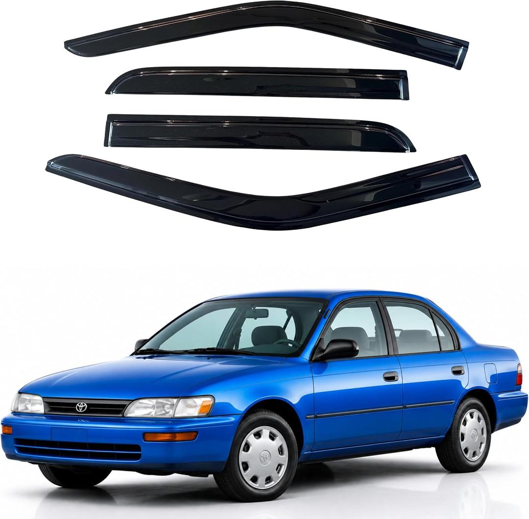 Window Visors Rain Guards for 1993-1997 Toyota Corolla Sedan