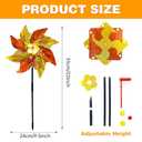 10 Pieces 21 Inches Yellow Orange Reflective Pinwheels with Stakes Windmill Wind Spinners Outdoor for Yard Garden Lawn Farm Bird Repellent, Large Plastic Foil Pin Wheels for Birds Animal Deterrent