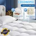 LIANLAM Mattress Topper - Extra Firm Support Pillow Top,1300GSM Mattress Pad, Gel-Infused Memory Foam for Back Pain Pressure Relief with 6"-18" Deep Pocket(Queen,60"x80")