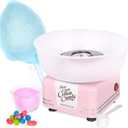 Nostalgia Countertop Cotton Candy Machine Use Normal or Sugar-Free Candy or Flossing Sugar Includes 2 Reusable Cones and Measuring Scoop Pink