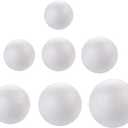 DIYASY 100 Pcs 2-8cm White Smooth Foam Balls for Arts & Christmas Ornaments,Polystyrene Round Balls for DIY Crafting and Decoration.