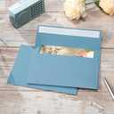 Wishop 100 Pack Dusty-Blue A7 Envelopes Self-Adhesive 5x7 Envelopes for Invitations, 5x7 Greeting Cards (Dusty-Blue, 5.24 x 7.21 Inches)