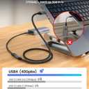 Silkland 40Gbps USB 4 Extension Cable for Thunderbolt 4, [240W Charging, 8K 60Hz] USB C Extender 3.3ft, 4K@240Hz Type C Male to Female Adapter Compatible for USBC Hub, iPhone 17/16, MacBook, iPad