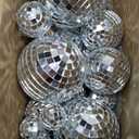 Geetery 70 Pcs Disco Ball Cake Topper Various Sizes Reflective Mirror Silver Mini Small Disco Ball Cake Decorations for Centerpiece 70s 80s Birthday Party Wedding Decor
