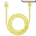 HianDier 4FT USB to iPhone Cable [MFi Certified] 3A Fast Charging for iPhone Cable Stylish Sparkling Bling Diamond USB A Charger Cord for iPhone 14 13 12 11 Pro Max XS XR 8 7 6s Plus-Lemon Yellow