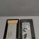 Matte Black License Plate Frames- Rustproof Aluminum Metal Car Tag Holder, 2 Pack Front Rear Slim Holder with Mounting Hardware- Screws, Caps