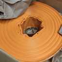 Pool Backwash Hose 100 FT x 2" - Heavy Duty Pool Pump Drain Hose PVC above Ground Pool Hoses, Sump Pump Discharge & Sand Filter Drainage, with Clamp (Orange)