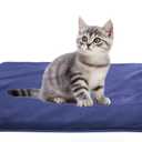 RIOGOO Pet Heating Pad, Electric Heating Pad for Dogs and Cats Indoor Warming Mat with Auto Power Off (S: 17.5"x14") (Blue)