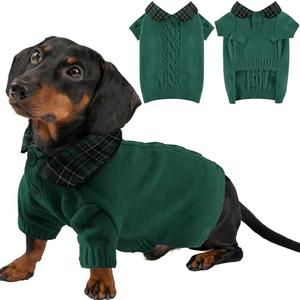 Dog Sweater Soft Polo Pullover Dog Sweaters for Small Medium Dogs Cats Knitted Thick Warm Puppy Clothes for Chihuahua Yorkie Bulldog Christmas Cold Weather Pet Outfits